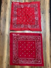 5 total Vintage Cotton Paisley Bandanas