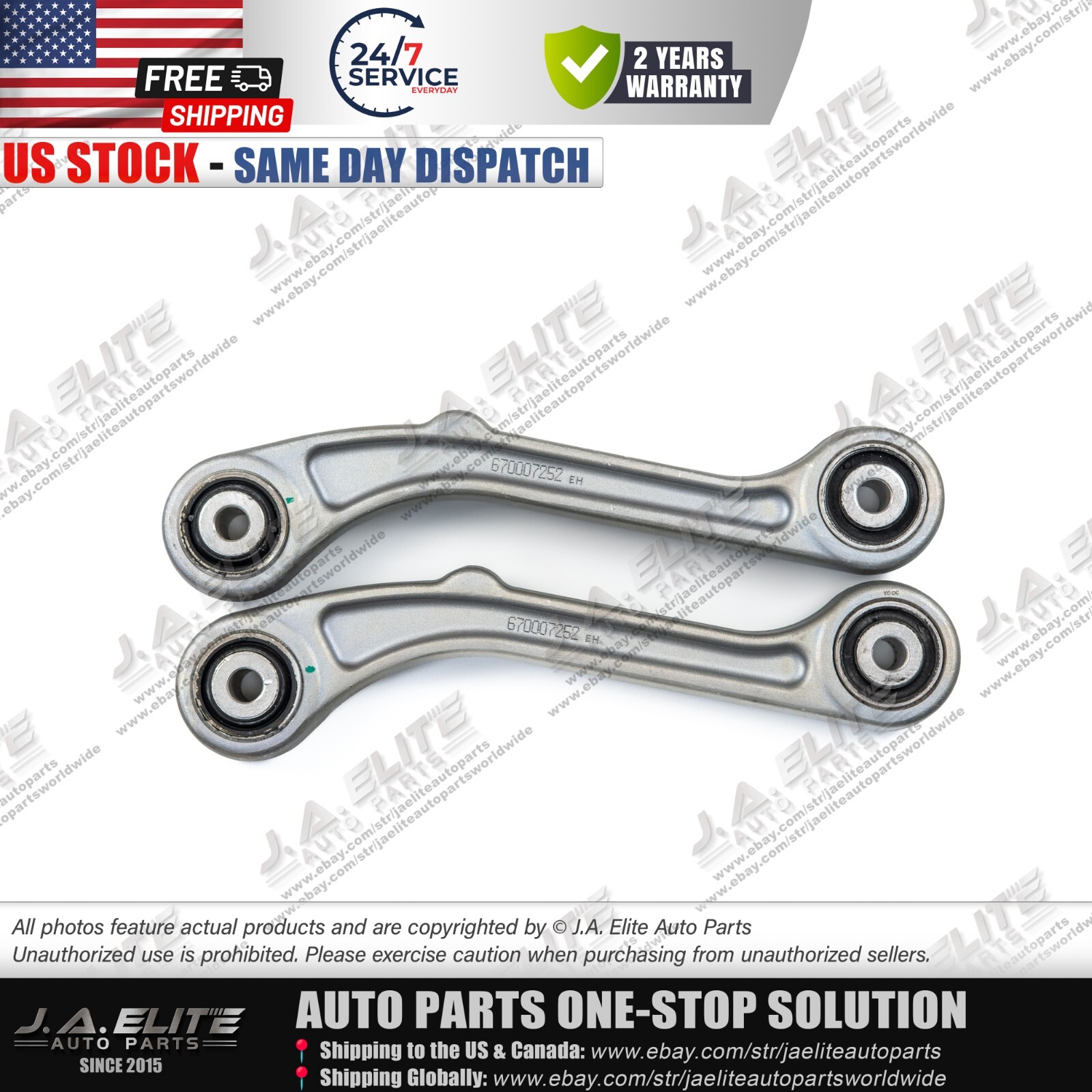 2 pcs Rear Suspension Control Arm kit for Maserati Ghibli Quattroporte 670007252