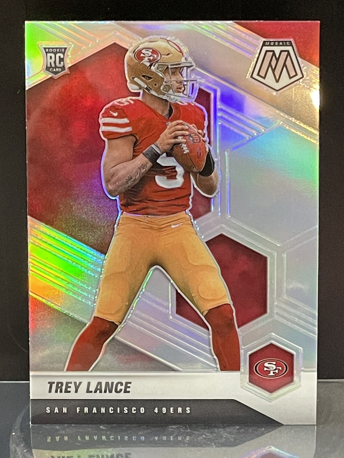 TREY LANCE ~ 2021 Panini Mosaic SILVER Prizm Rookie Card RC #303 ~ 49ERS