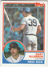 1983 TOPPS BASEBALL #472 GARY ALLENSON BOSTON RED SOX  - NM