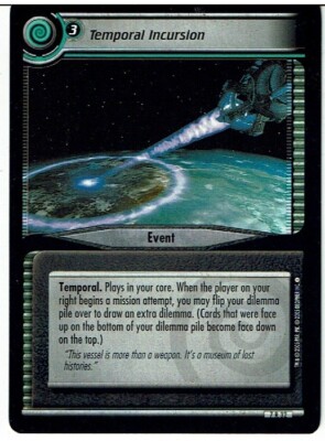 STAR TREK CCG 2E STRANGE NEW WORLDS RARE KARTE TEMPORAL INCURSION 7R32 ex