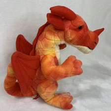 FAO Schwarz 2014 Red and Orange Dragon 8" Retired Plush Toys R Us Stuffed Animal