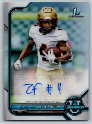 2021-22 Bowman University Chrome Prospect Auto Zay Flowers #BCPA
