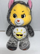 Care Bears Funshine Bear 13" Plush Funshine Bear Hoodie Kitty Cat Costume EUC