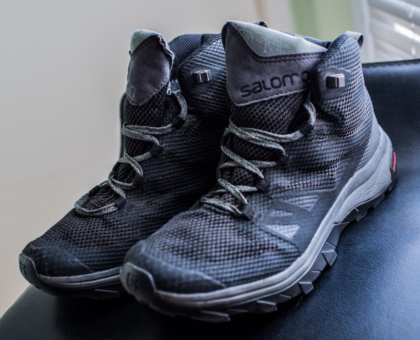 Salomon sneakers da trekking donna grigio tinta unita stringate medie taglia 9