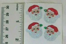 Sandylion SANTAS FACE, PRISM - 1 Square of Vintage RETIRED Stickers