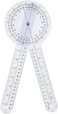 12 in Goniometer 360° Transparent Protractor Physical Therapy Measurement Ruler