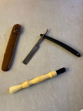 Vintage Straight Razor Union Razor Cutlery Co. Black W/ Felt Case