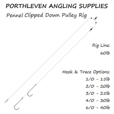 5 x Pennel Clipped Down Pulley Meeresangeln Rig, alle Größen, kostenloser Versand - Bild 1 von 2