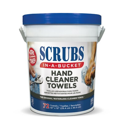 #ad #ad Scrubs In A Bucket 42272 10x12quot; Hand Towel 72 Count 12 Tubs FREE SHIPPING $150.00