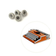 x4 Rubber Feet & Screws for Olympia Traveller Typewriter SF Vtg Part Socialite thumbnail