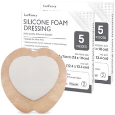 Bordered Silicone Adhesive Foam Dressing Sacral Size 7"x7" Wound Bandages Pad