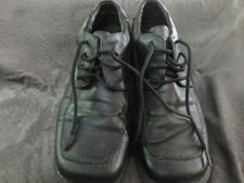 BOYS CHILD SIZE 4 1/2 DRESS SHOES SQUARE TOE LACE SMARTFIT BLACK
