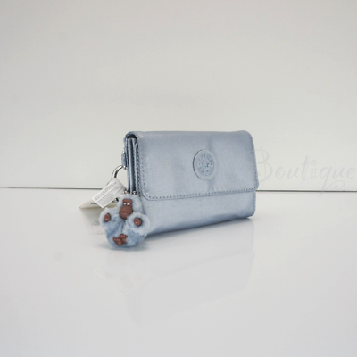 Kipling PIXI Snap Medium Trifold Wallet AC6108 Polyamide Pebble