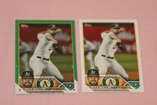KYLE MULLER (2) 2023 TOPPS UPDATE GREEN FOIL 496/499 & BASE #US64 OAKLAND A'S