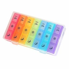 Weekly Pill Organizer,3-Times A-Day 7Day Pill Box Large Moisture-Proof Pill Case