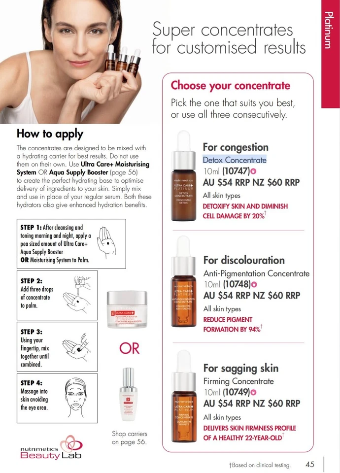 Nutrimetics Ultra Care+ Concentrado Desintoxicación Platino ENVÍO GRATUITO PRECIO DE VENTA SUGERIDO POR EL FABRICANTE $54 Nuevo Foto 3 de 3