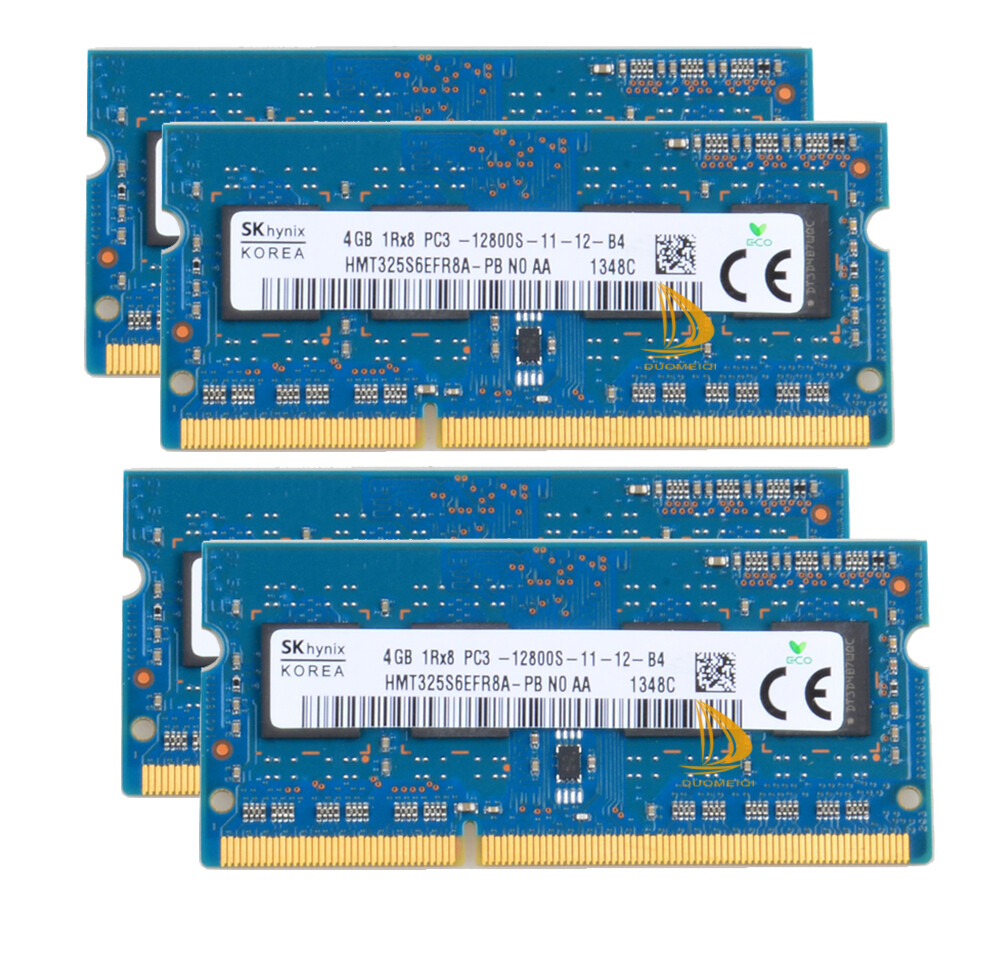 4pcs For SK Hynix 4GB PC3-12800 DDR3 1600MHz 1RX8 Laptop Memory