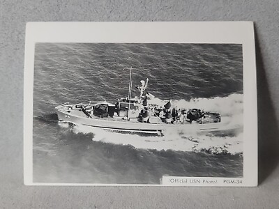 FOUND B&W PHOTO PGM-34 Official USN Navy 3.5X5