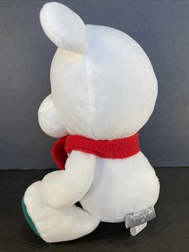 Peluche pupazzo orso di Natale bianco Hallmark 2016 sciarpa rossa piedi verdi giocattolo - Foto 4 di 10