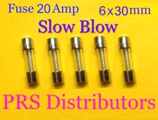 Fuse 20A 250V 6X30mm SLOW BLOW Glass Fuse AGC 20 Amp 250 Volt 5 piece USA SELLER