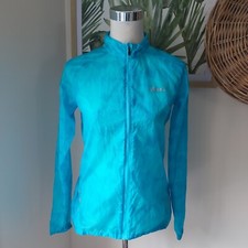 Asics Windbreaker Jacket Small Blue Motion Protect Running Gym Exercise Active