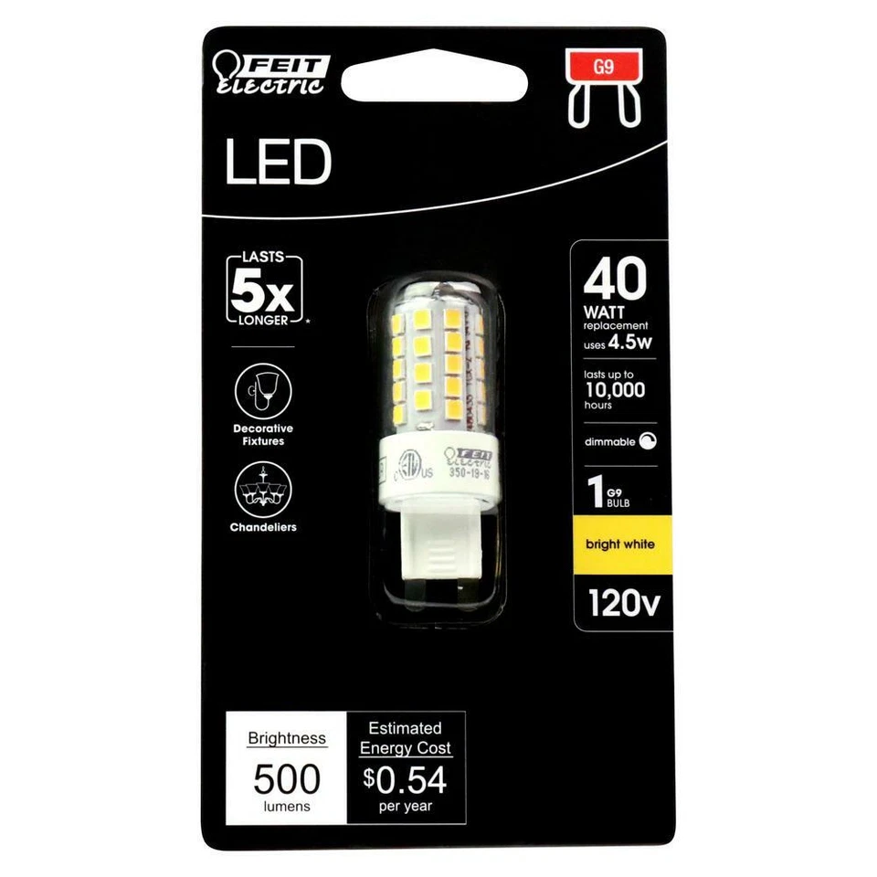 40-Watt Equivalent Bright White (3000K) T4 G9 Bi-Pin Base Decorative LED Light B - Image 2 of 2