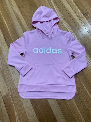 Adidas Girls Pink Sweatshirt Hoodie 