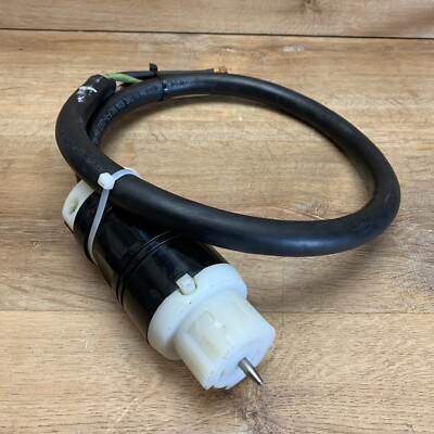 Leviton CS6364C 50A 125/250V AC Locking Connector With 30  Pigtail- Black-White