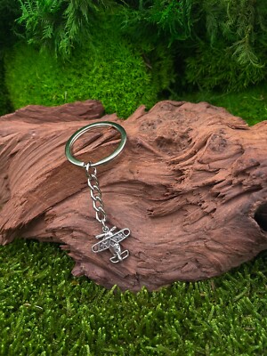 Porte-Clés Pilote D'Avion En Métal - Pendentif Charm - Argenté - Neuf Avec étiquettes