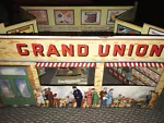 1950's Grocery Store Grand Union Play Set Large Cardboard Supermarket Display