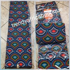African Ankara Wax Print, 100 Cotton. Super soft texture sold in 6yds whole
