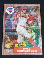 Kyle Schwarber 2022 Topps Update 1987 Silver Pack Chrome Mojo Red Parallel #1/5