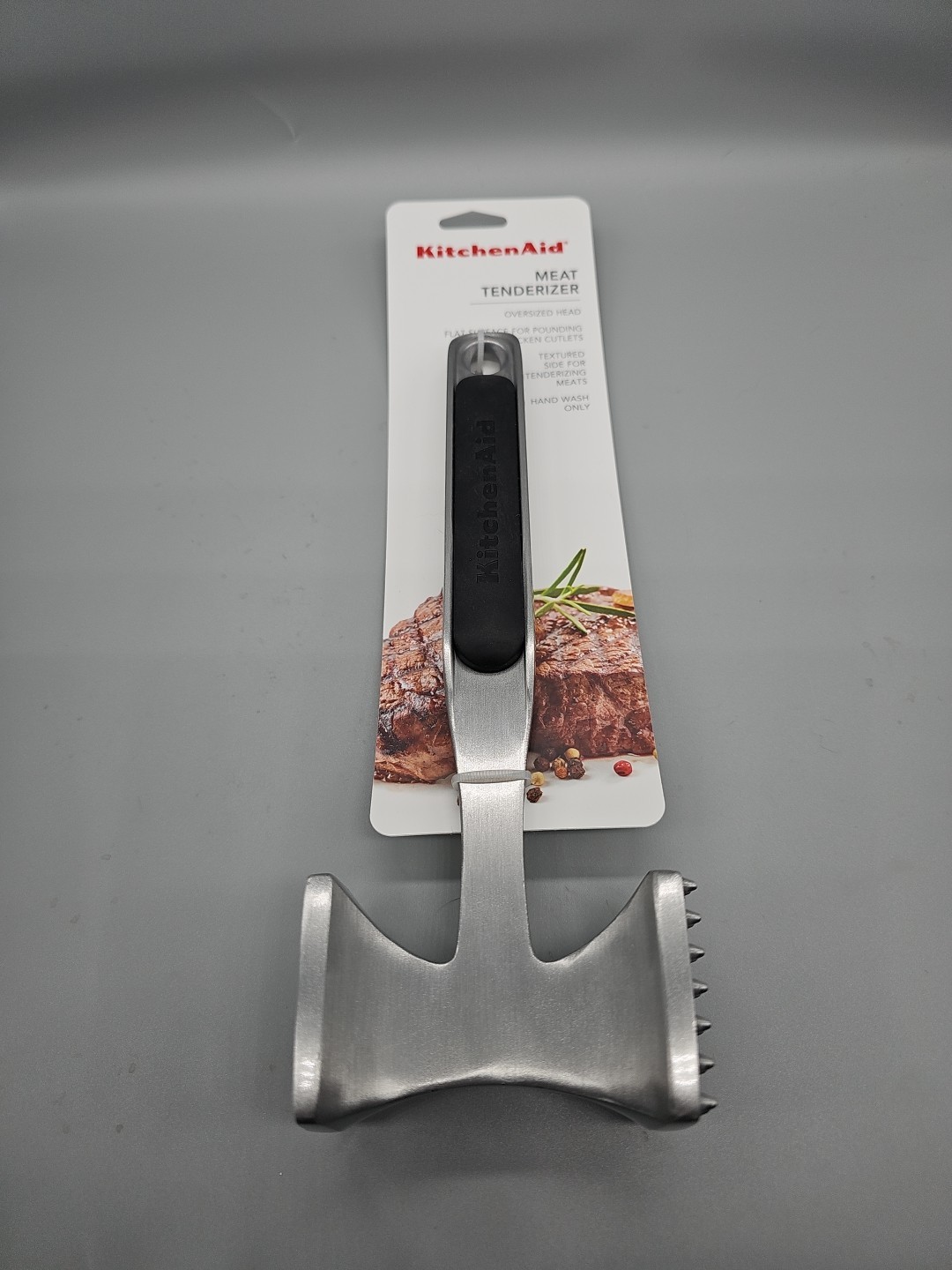 KitchenAid Black Multi-Sided Meat Tenderizer for Pounding Beef Chicken Pork-image