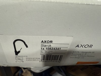 Axor Starck 10824341 PullOut Spray Prep/Bar Sink Kitchen Faucet Black Chrome New