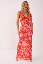 Nastygal Red Maxi Dress Womens Going Out Dresses