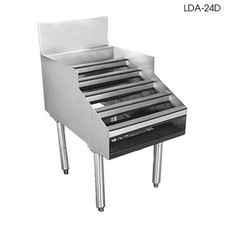 Glastender LDB18S 29" Underbar Single Speed Rail 18" Liquor Display