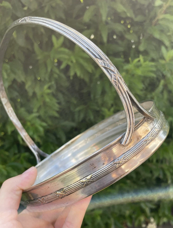 Serviteur Métal Argenté Verre  Hors D’œuvre Apéritif Ancien Vintage France Plat - Photo 3/4