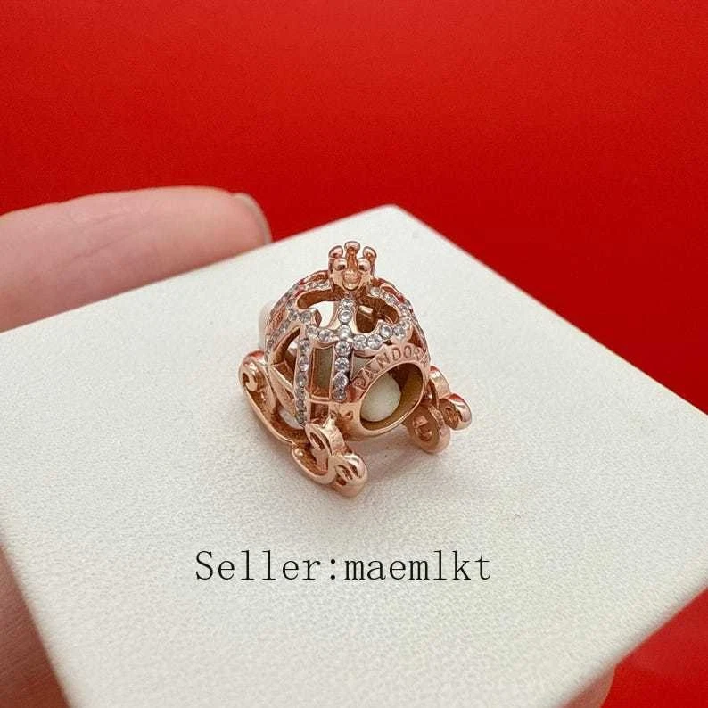 New 925 Sterling Silver Cinderella Sparkling Carriage Charm,Cinderella Charm - Image 3 of 3