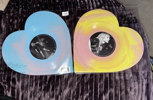 Taylor Swift Lover Live From Paris Heart Shaped 2025 Vinyl NEW Pink & Blue