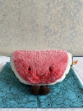 Jellycat Amuseable Watermelon Plush A2W Fruit Stuffed Animal NWT Retired