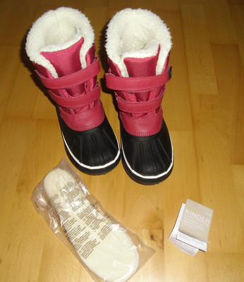 Tchibo Allwetterstiefel Boots Gr. 34-35 Mädchen rot schwarz wasserabweisend