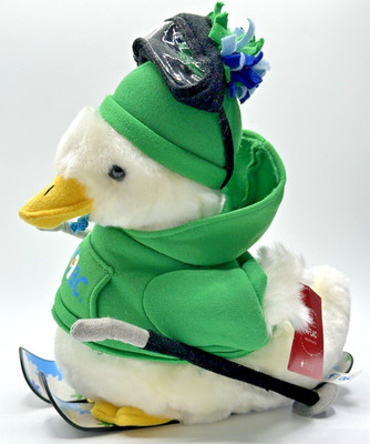 Macys Weihnachtsferien 2013 Aflac Versicherung Ente 10 Zoll Plüsch Mantel Mütze Schnee Skifahren