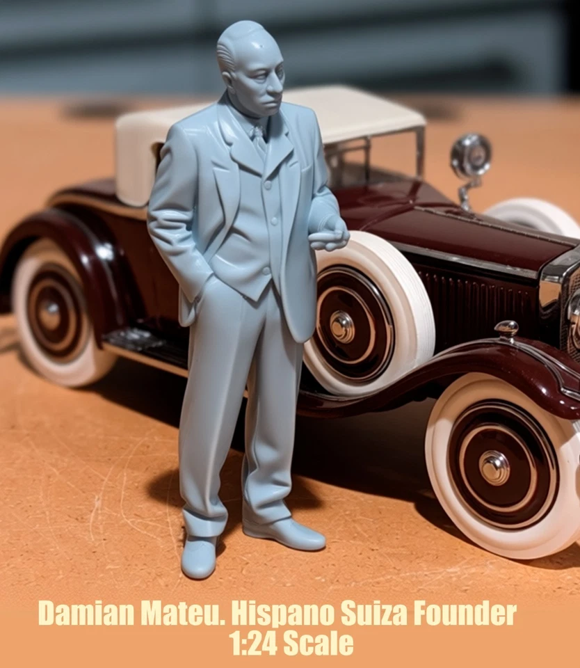 DAMIAN MATEU NON DIPINTO per Hispano Suiza Franklin nuovo di zecca 1:24 - Immagine 3 di 4