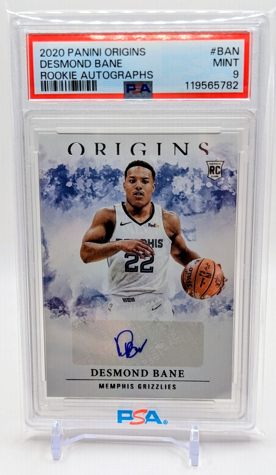 2020-21 Panini Origins Desmond Bane Rookie Autographs RC Auto PSA 9 #RA-BAN
