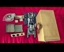 Vintage Bushnell Triple Tested Model 500 Microscope. Many Accessories