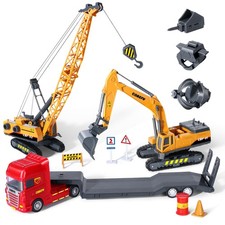 Kids Construction Toys for Boys, Playset of 11.02" x 11.81" x 3.15", Yellow