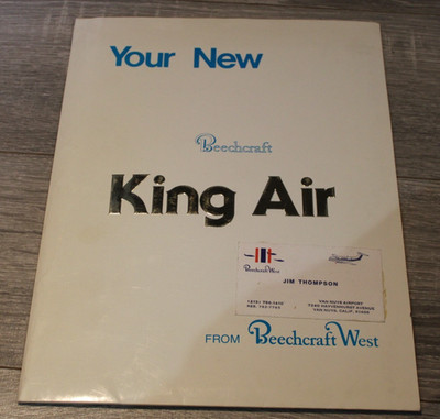 Beechcraft KING  Air  Sales Brochure Folder