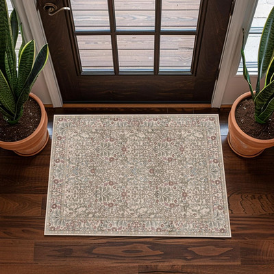 2X3 Area Rug Washable Entry Rug Soft Carpet (Moss)