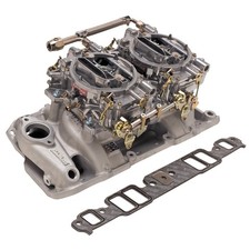 Edelbrock 2025 Rpm Dual-quad Manifold And Carb Kit For 1957-1986 Big-block Chevy